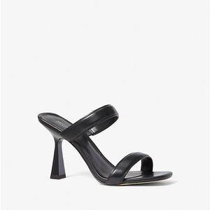 MICHAEL KORS Black Clara Leather Sandal